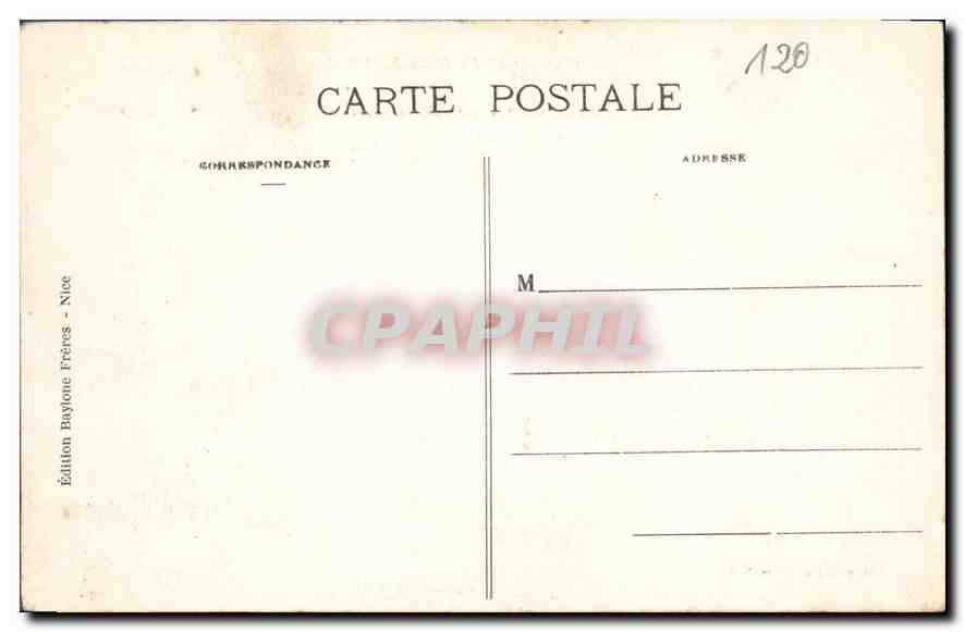 CPA Carnaval de Nice XLIV Char Festin des Cougourdouns  — Rückseite