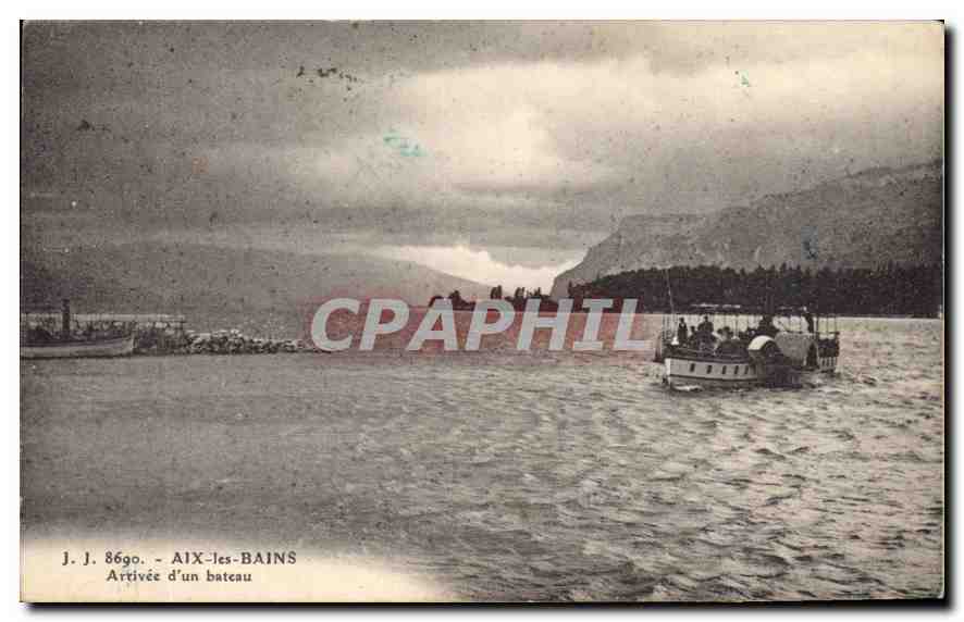 CPA Aix les Bains Arrivee d'un bateau 
