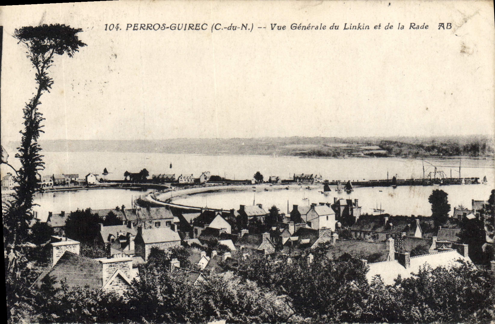 Perros-Guirec (C.-du-N.) — Vue Générale du Linkin et de la Rade — Phototypie A. Béziers, Anciens