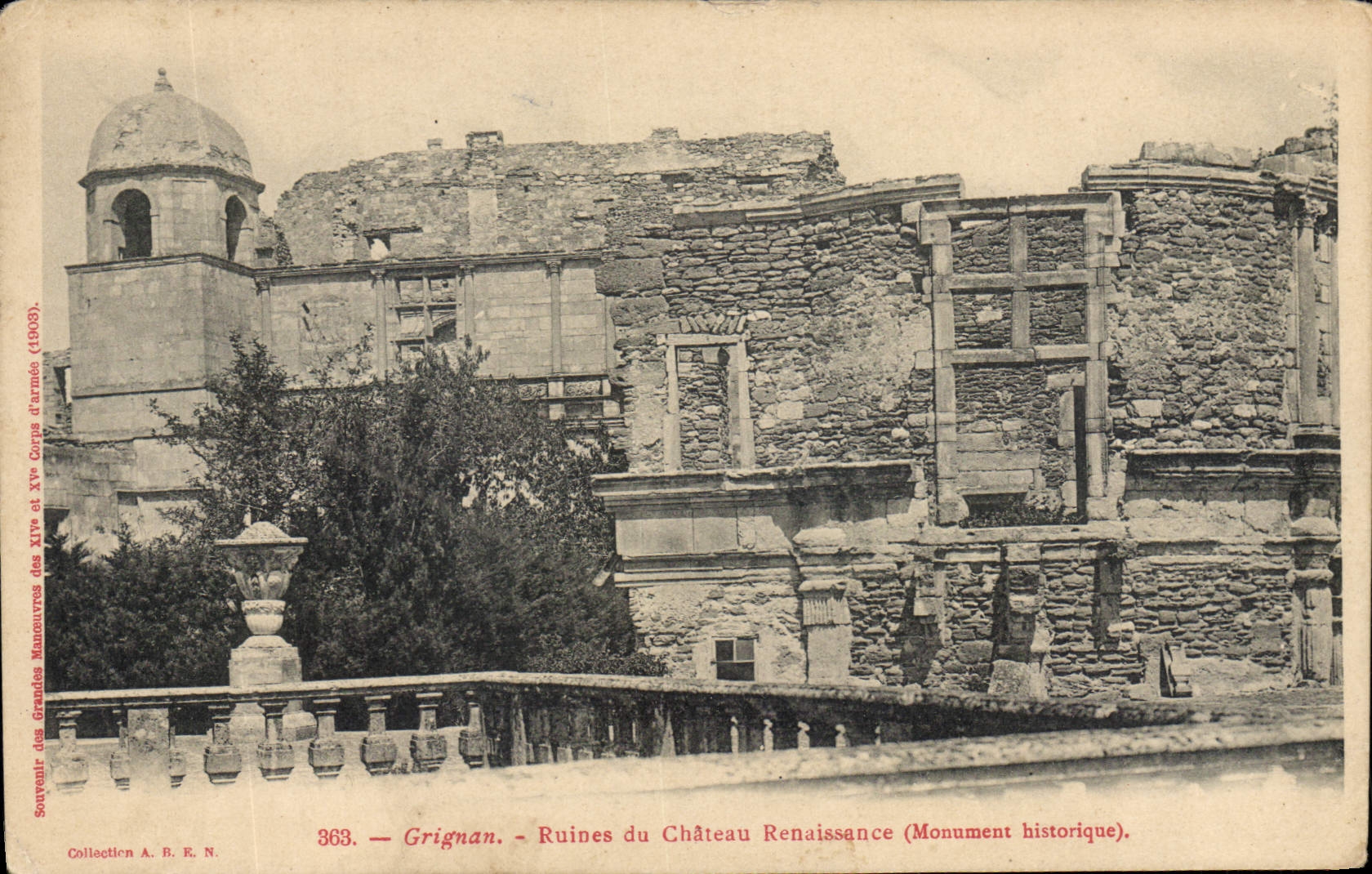 CPA Grignan Ruines du Chateau Renaissance Monument historique 
