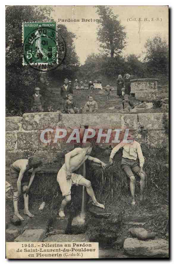 CPA Pardons Bretons 1948 Pelerins au Pardon de Saint Laurent du Pouldour en Plounerin