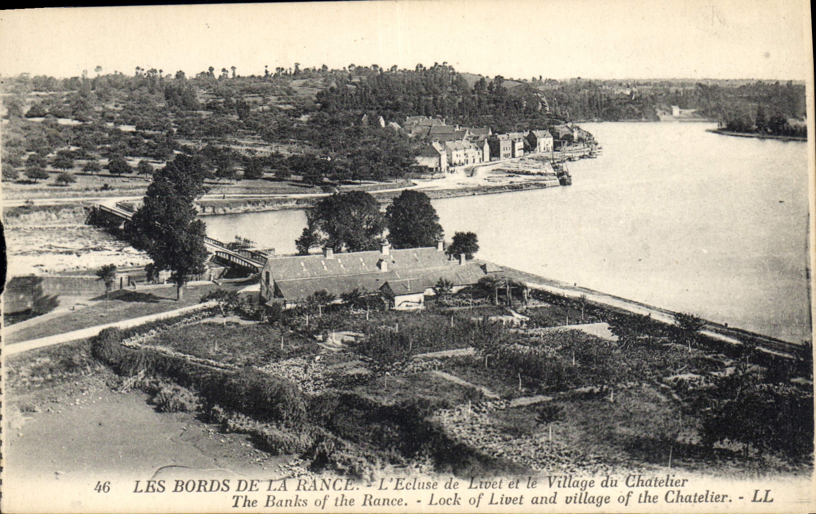 CPA Les Bords De la Rance L'ecluse de Livet et le Village du Chatelier 