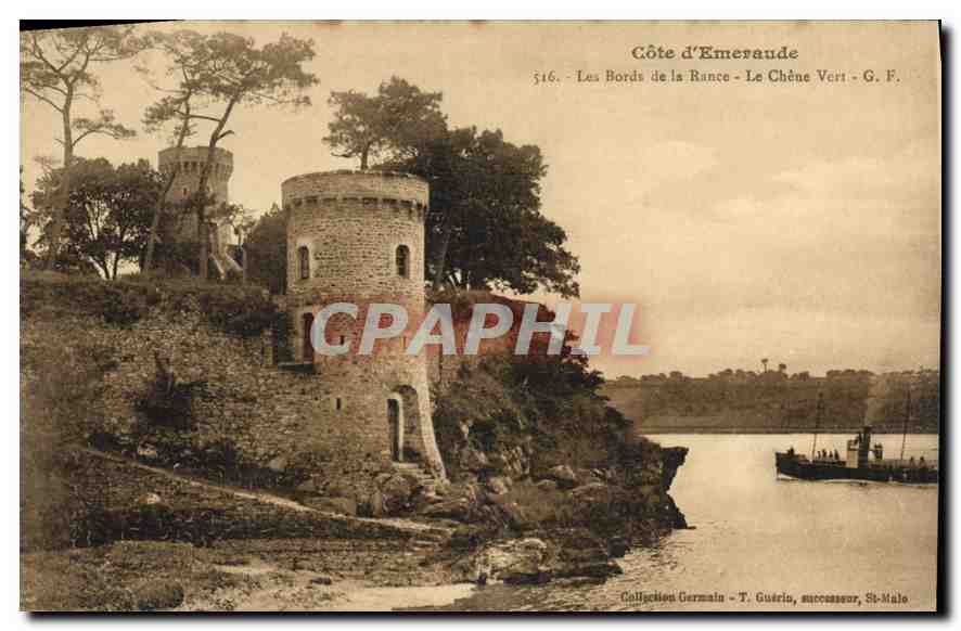 CPA Cote d'Emeraude Les Bords de la Rance Le Chene Vert 