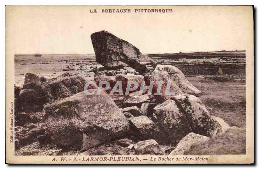 CPA Le Bretagne Pittoresque Larmor Pleubian Le Rocher de Mer Melen 