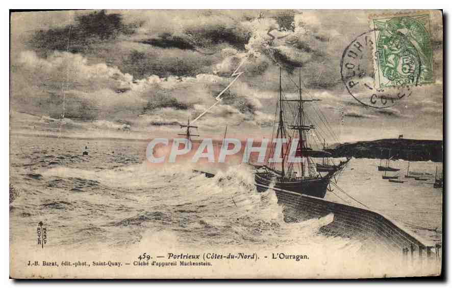 Portrieux (Côtes-du-Nord) — L'Ouragan — J.-B. Barat, édit.-phot., Saint-Quay