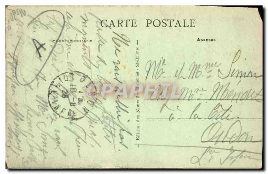 CPA St Quay Portrieux La Plage de la Comtesse  — Rückseite