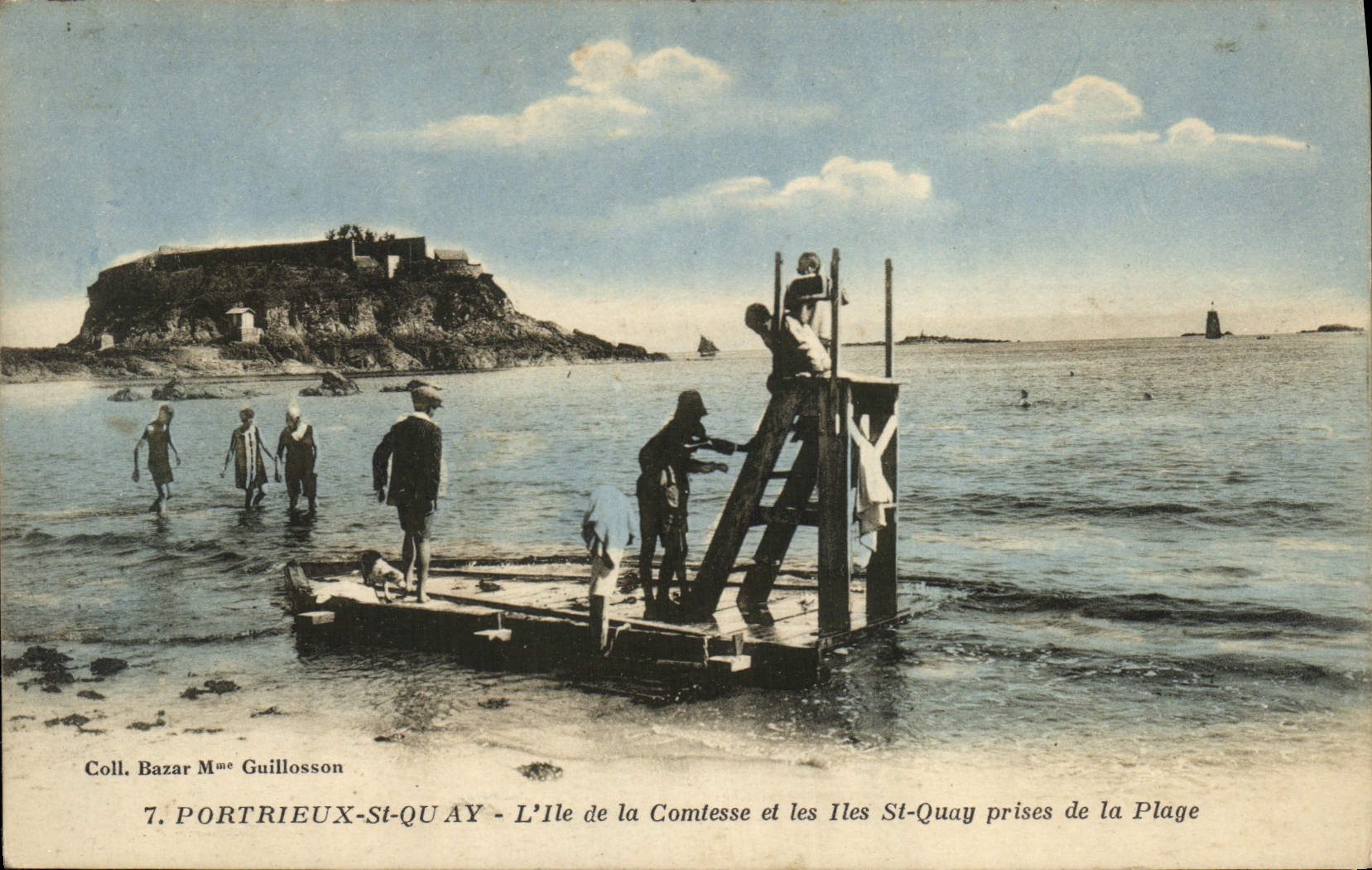 CPA Portrieux St Quay L'Ile de la Comtesse et les Iles St Quay prises de la Plage 
