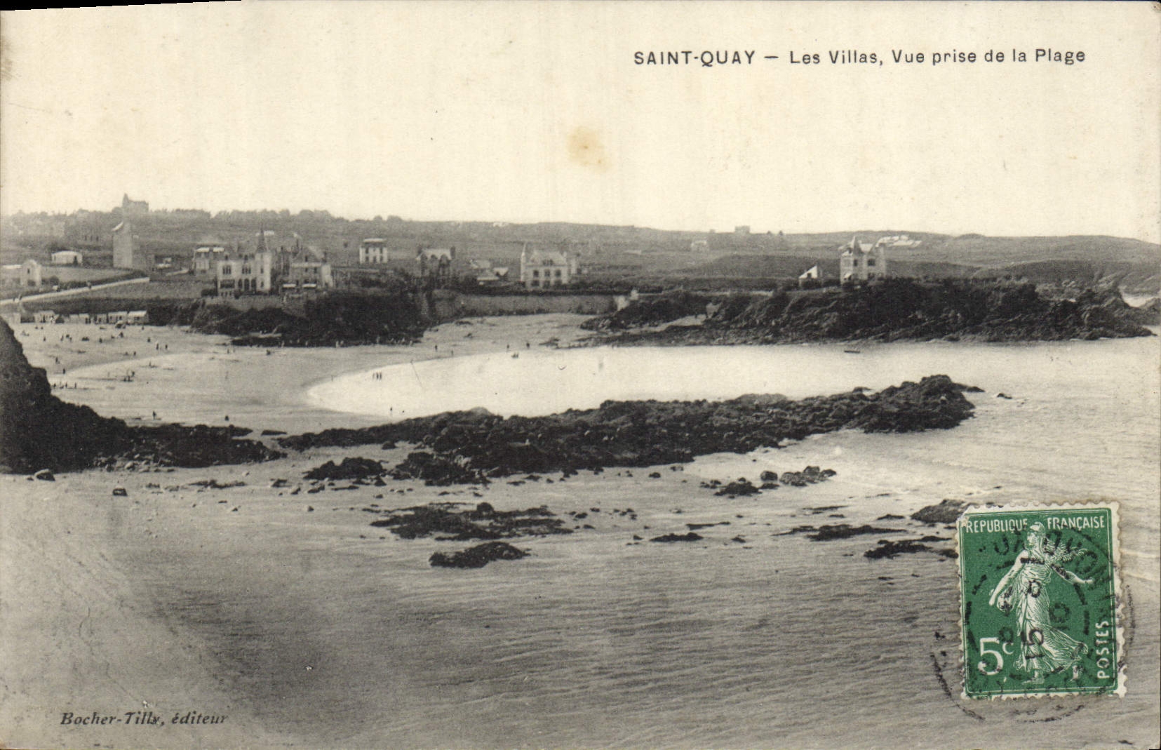 CPA Saint Quay Les Villas Vue prise de la Plage 