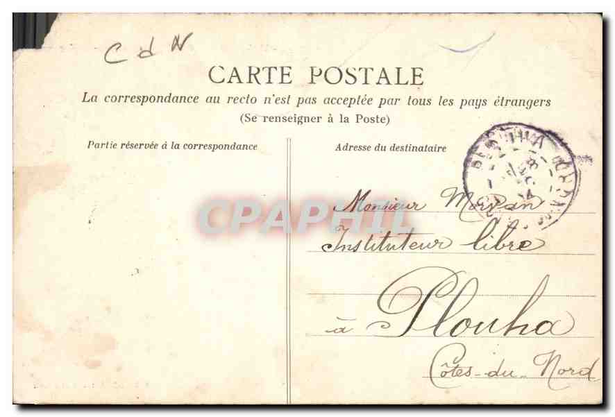 CPA Bretagne Binic Viaducs de la Hasee et du Beau Feuillage  — Rückseite