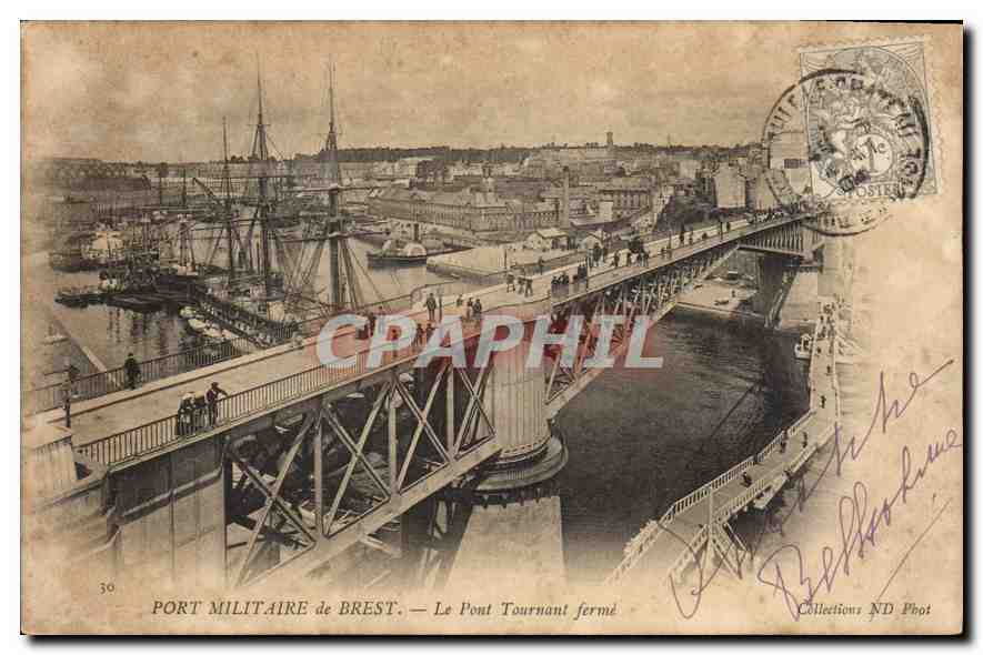 Port Militaire de Brest — Le Pont Tournant fermé — Collections ND Phot