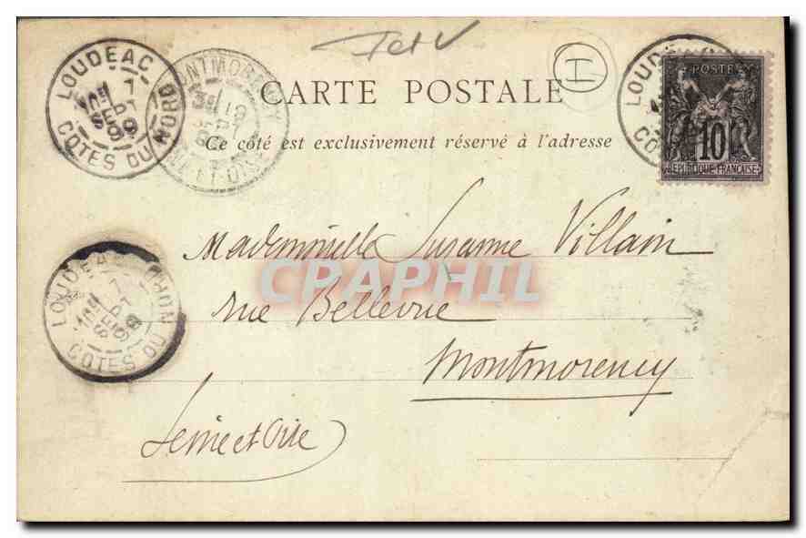 CPA Rennes Vieille Maison dite Le Chateau Branlant carte 1899 — Achterkant