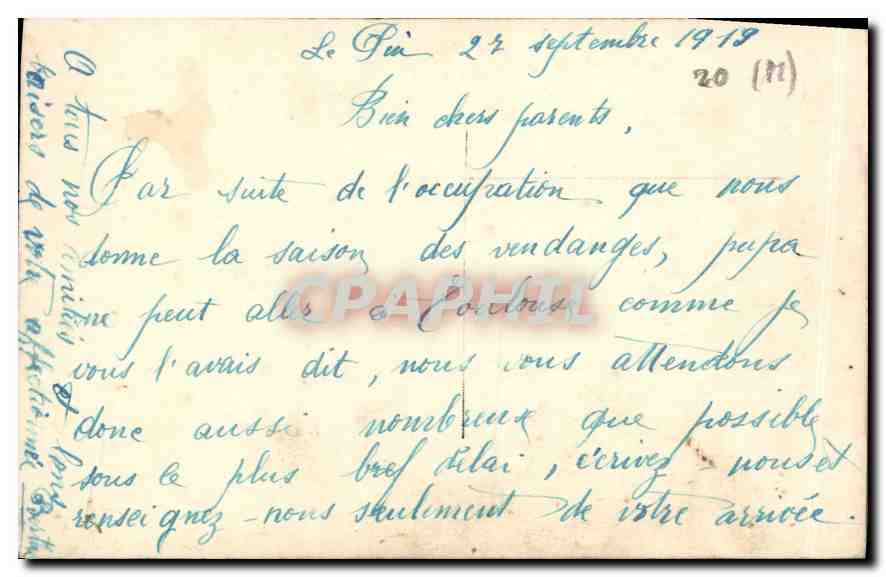 CPA Fantaisie Femme — Rückseite