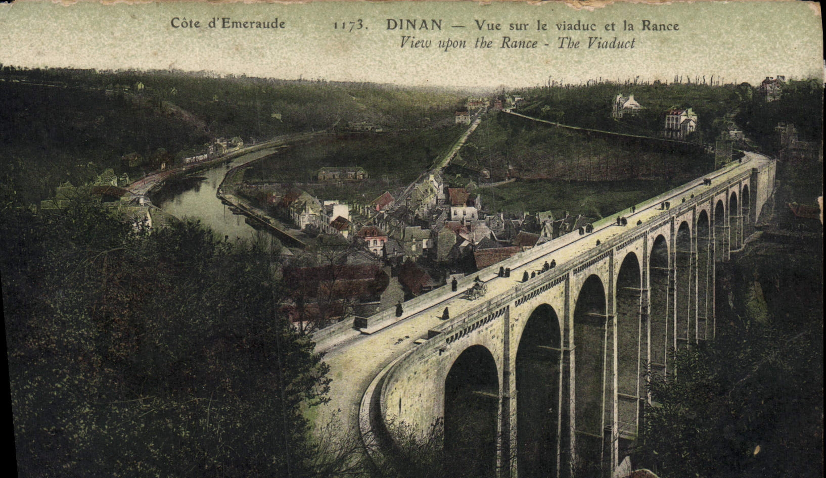 Dinan — Vue sur le viaduc et la Rance — Côte d’Emeraude, n°1173