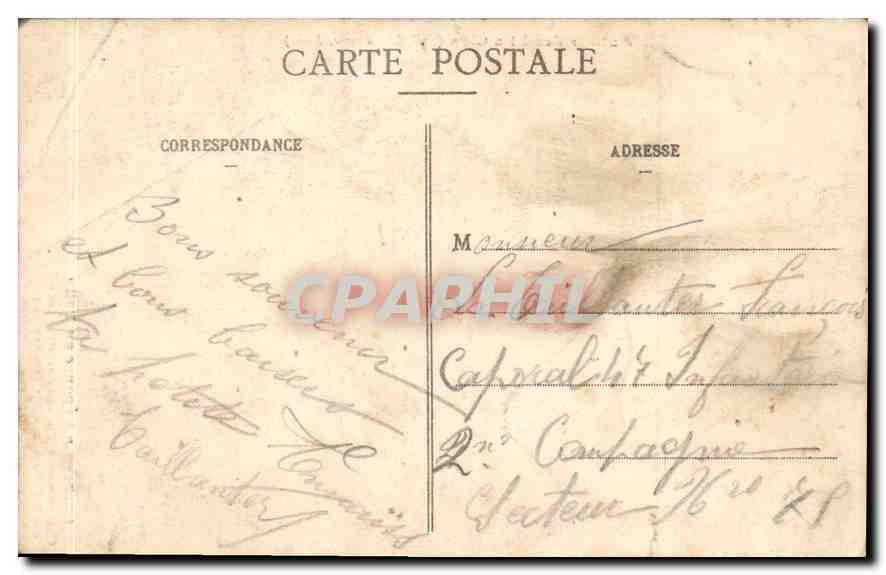 CPA Folklore Femme La Response au Poilu  — Rückseite