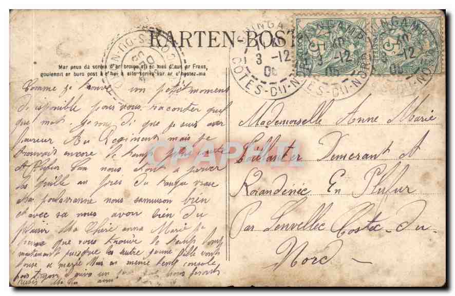 CPA La Promenade du Vally Militaria — Rückseite