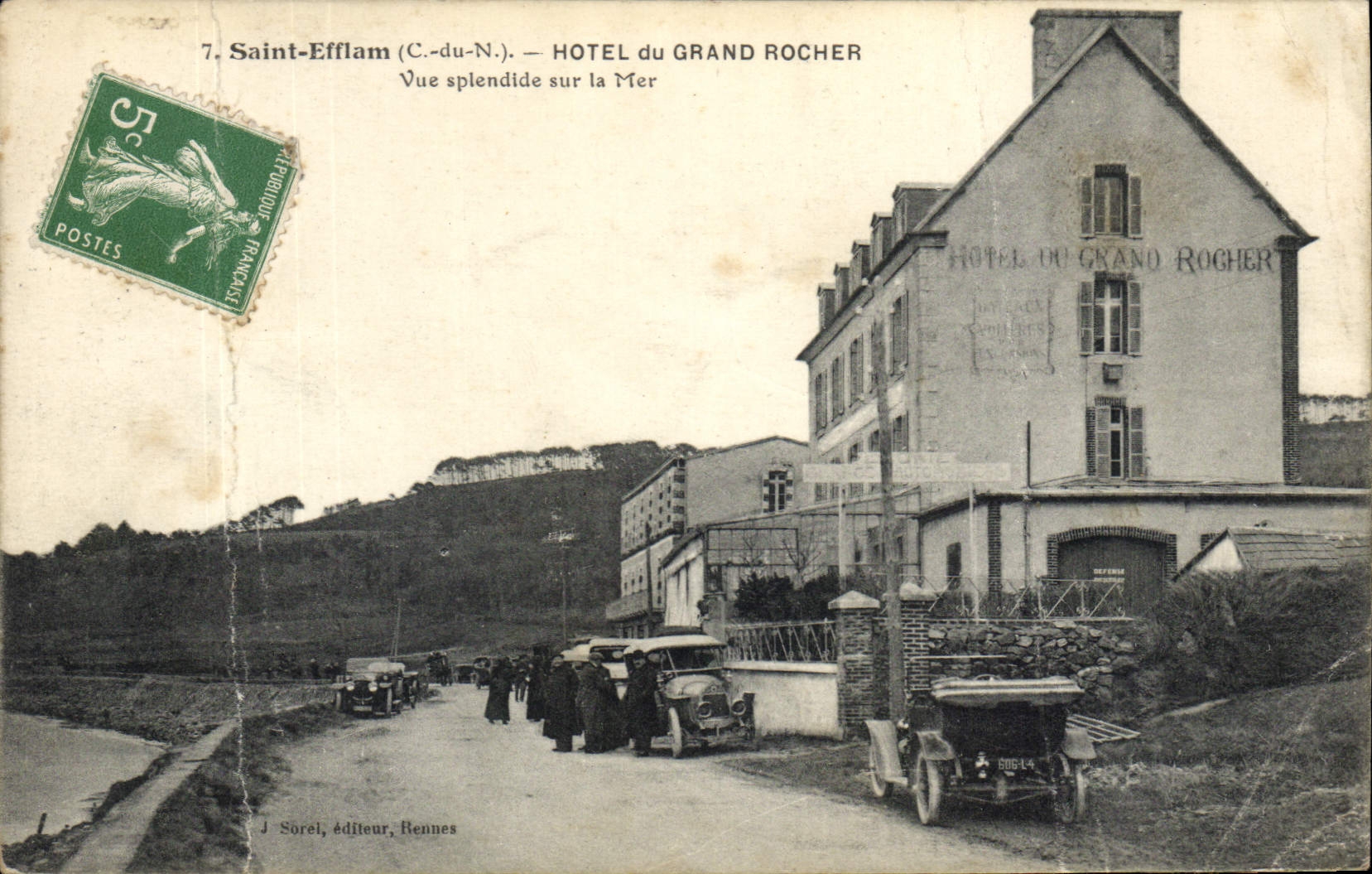 Saint-Efflam (C.-du-N.) — HOTEL du GRAND ROCHER — Prächtige Aussicht aufs Meer