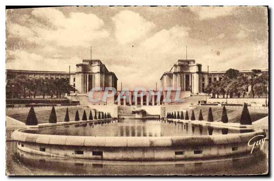 CPA Paris et ses Merveilles Le palais de Chaillot vu des jardins 