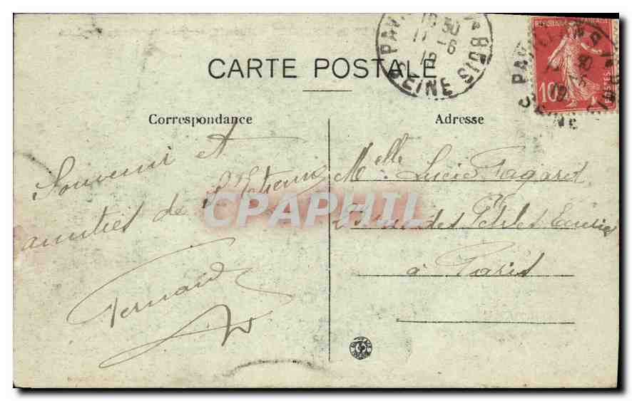 St-ÉTIENNE — Place Marengo — Bassin de Daphné — Éditeur J. Jourdan, n° 967 — Rückseite