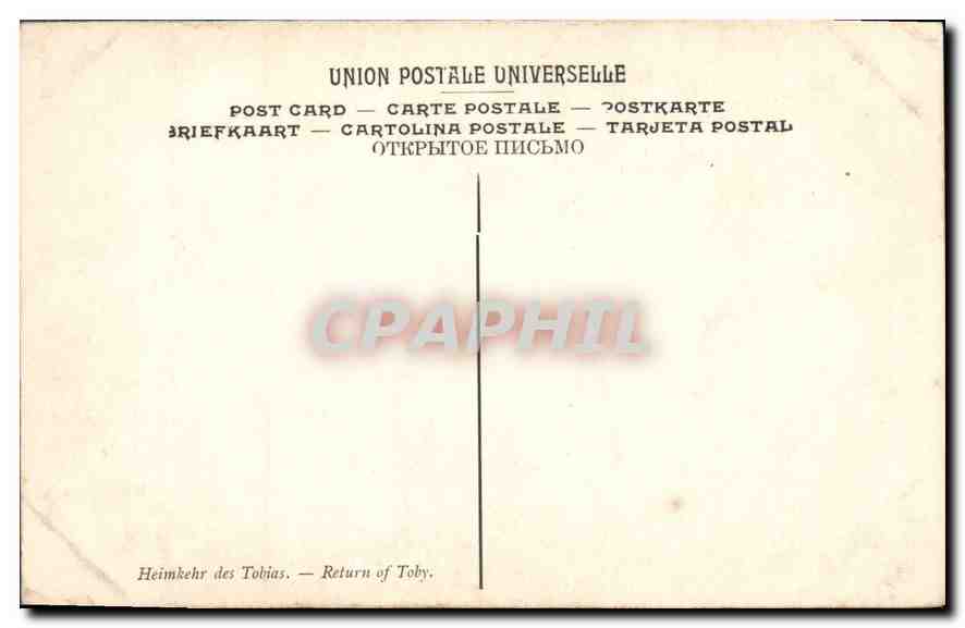 CPA Bougueraeau Adolphe William Le Retour de Tobie  — Verso