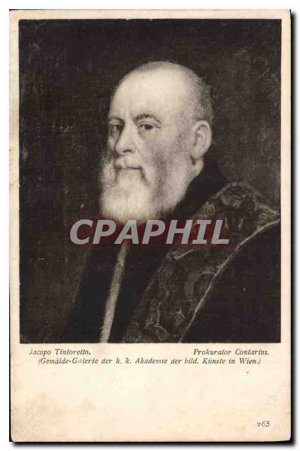 CPA Jacopo Tintoretto Prokurator Contarini Gemalde Galerie der kk Akademie der bild Kunste in Wien 