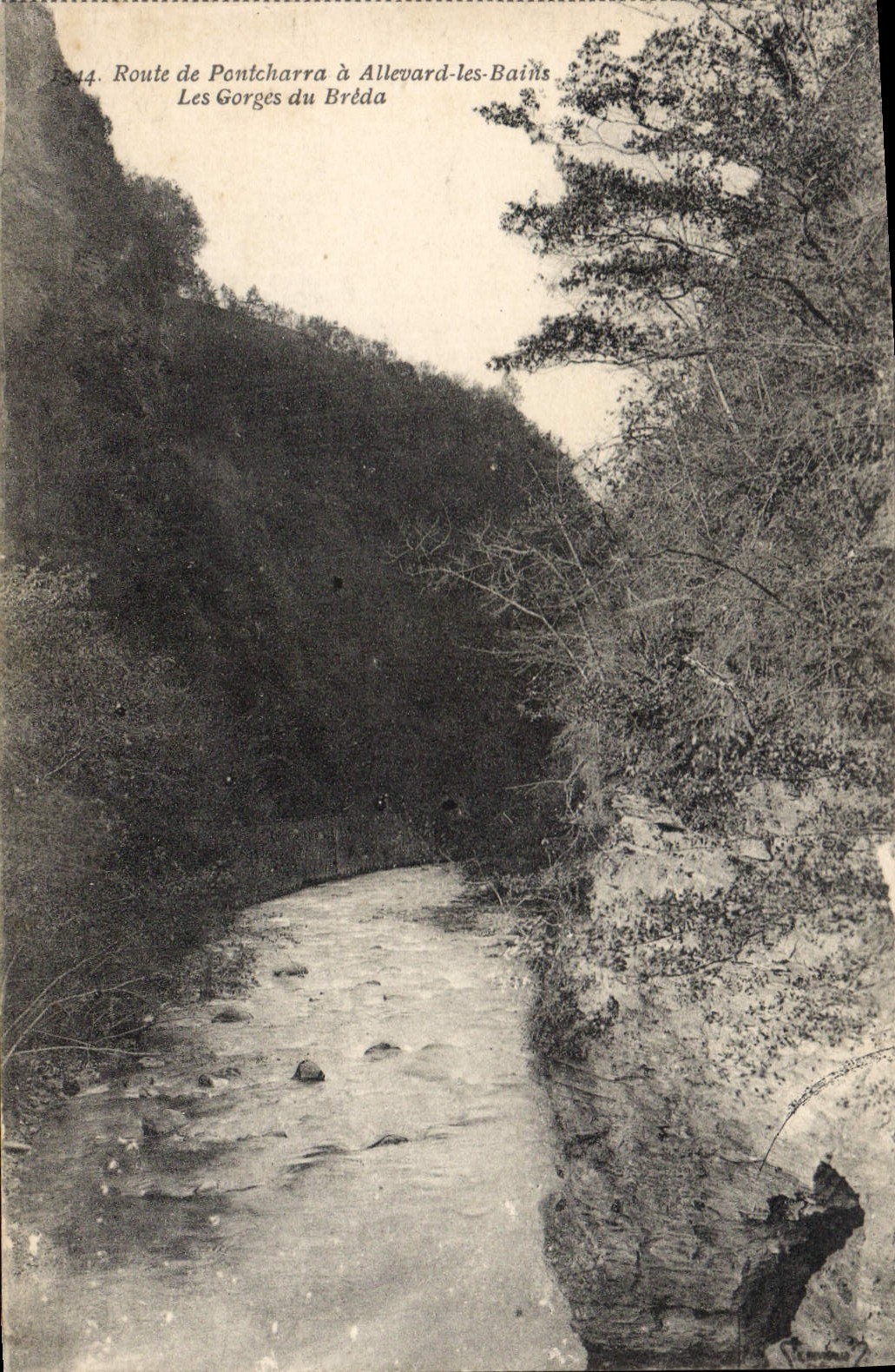 Les Gorges du Bréda — Route de Pontcharra à Alleveard-les-Bains — Éditeur non identifié