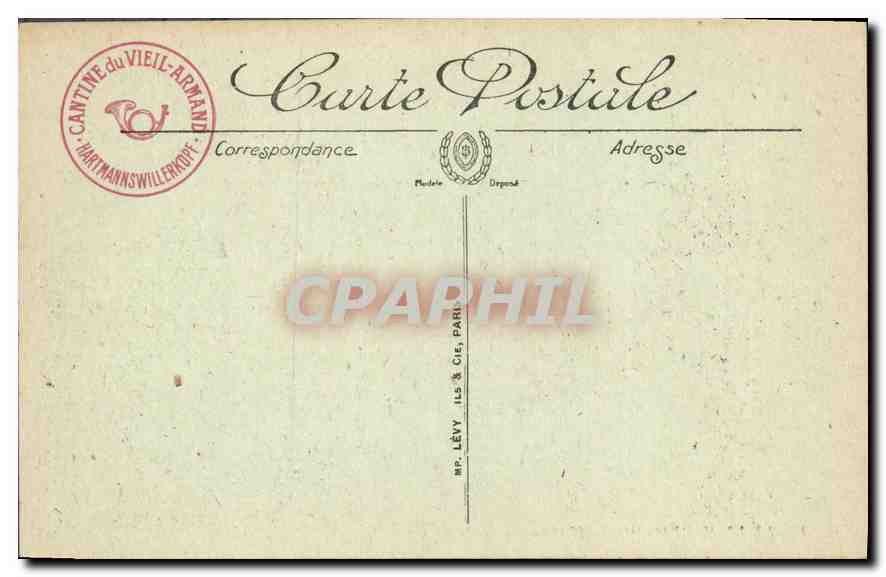 Le Vieil Armand — Hartmannswillerkopf — Cantine du Vieil Armand, Paris — Verso