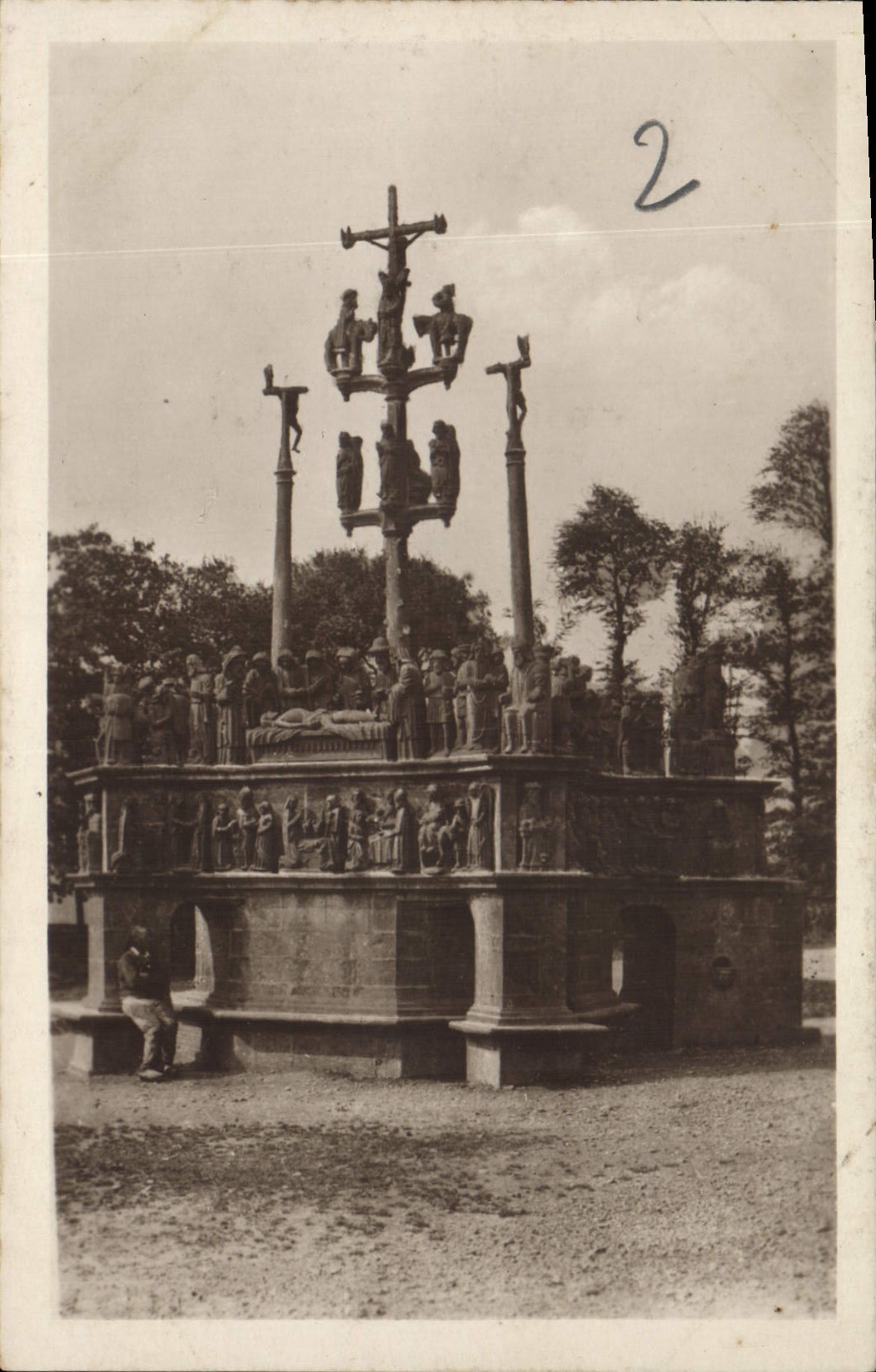 CPA Plougastel Daoulas Finistere Le Calvaire 