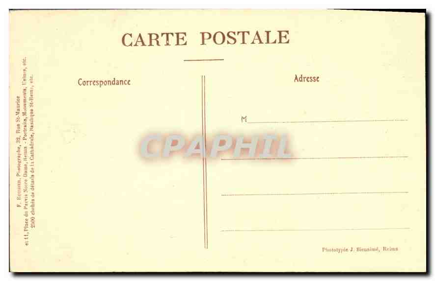 Reims - La Cathédrale — Côté Nord - Tympans du Porche de Saint Sixte — Verso