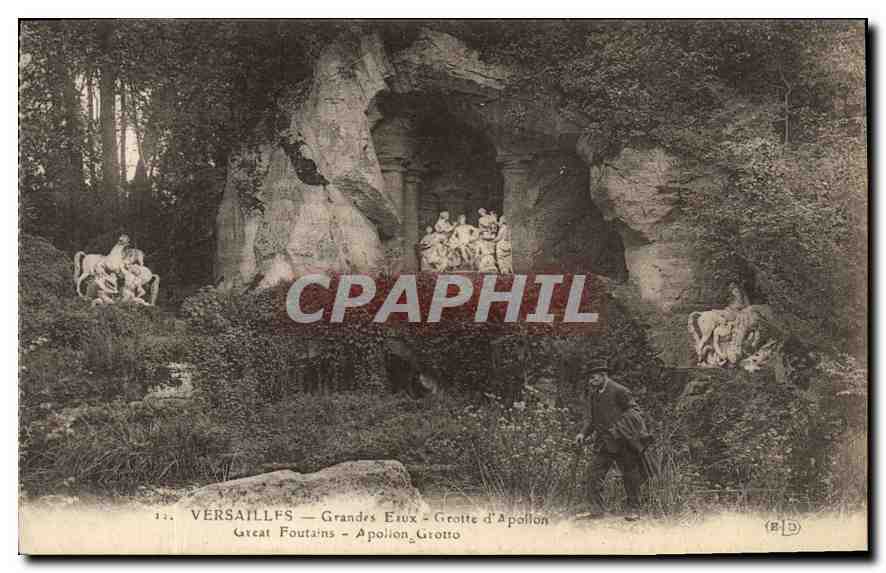 CPA Versailles Grandes Eaux Grotte d'Apollon 
