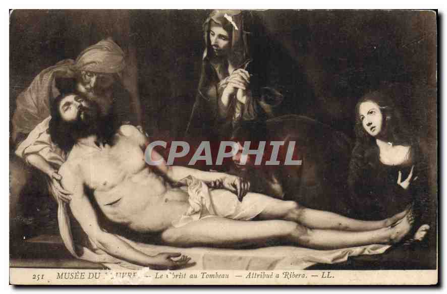 CPA Attribute a Ribera Paris Musee du Louvre Le Christ au tombeau