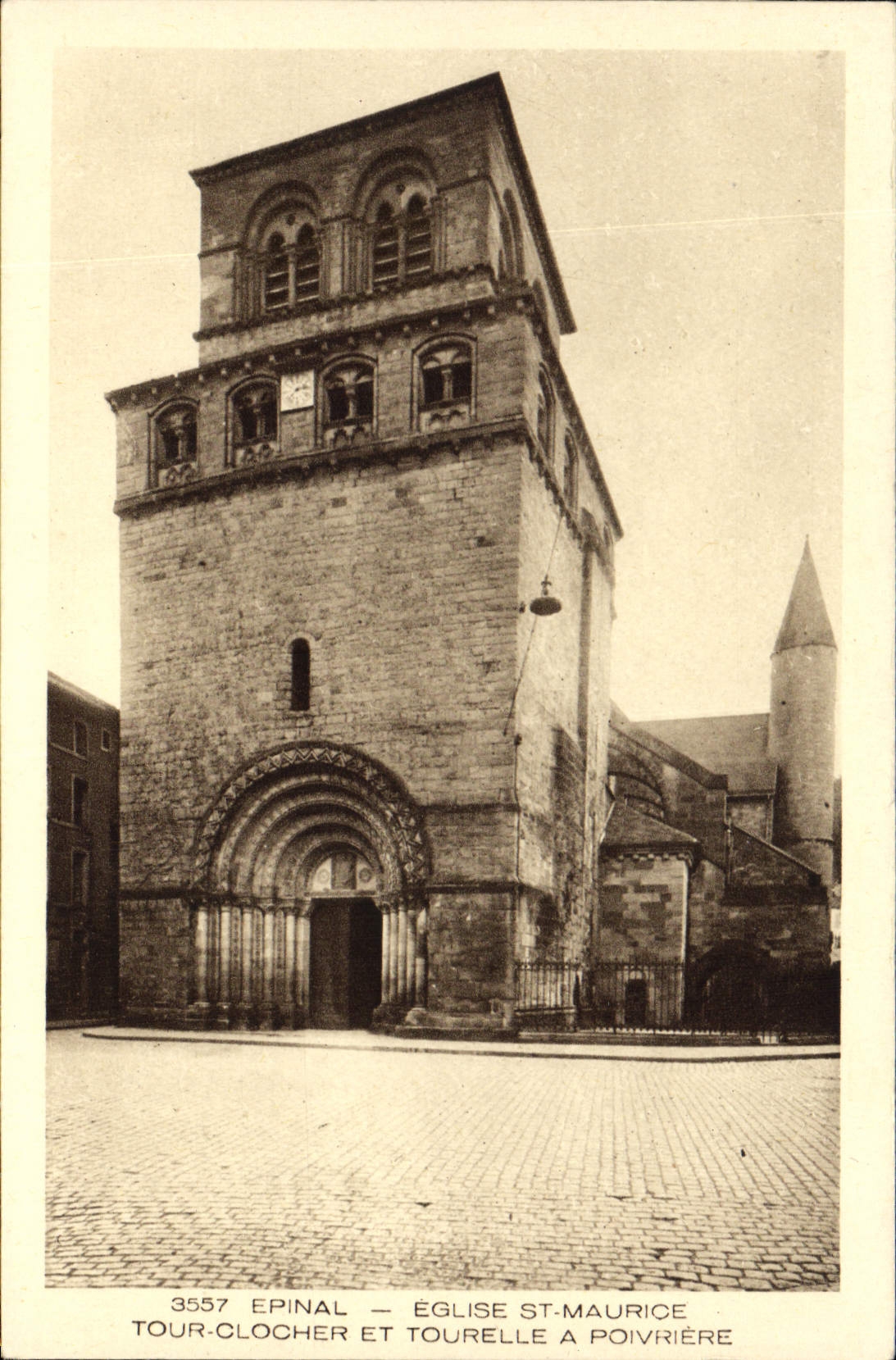 CPA Epinal Eglise St Maurice Tour Clocher et Tourelle a Poivriere 