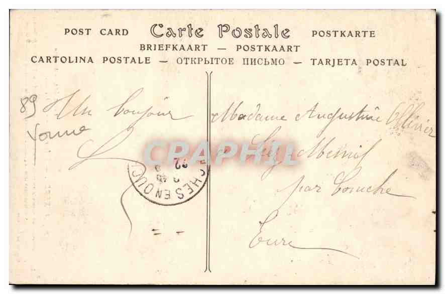CPA Auxerre L'Horloge  — Verso