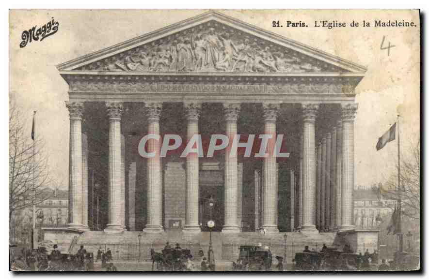 CPA Paris L'Eglise de la Madeleine Publicite Maggi