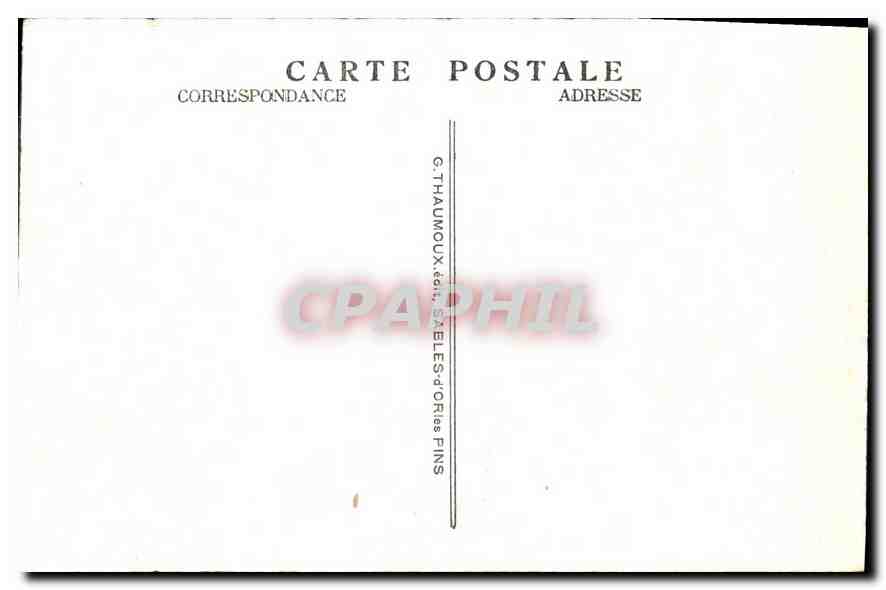 Cap Fréhel et Fort Laëtte — Environs de Sables-d'Olonne, Bretagne — Éditeur G. Thaumoux — Verso