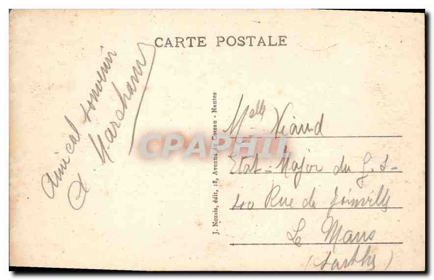 CPA Pornichet Un joli coin a Voree du Bois d'Amour Moulin a vent — Rückseite