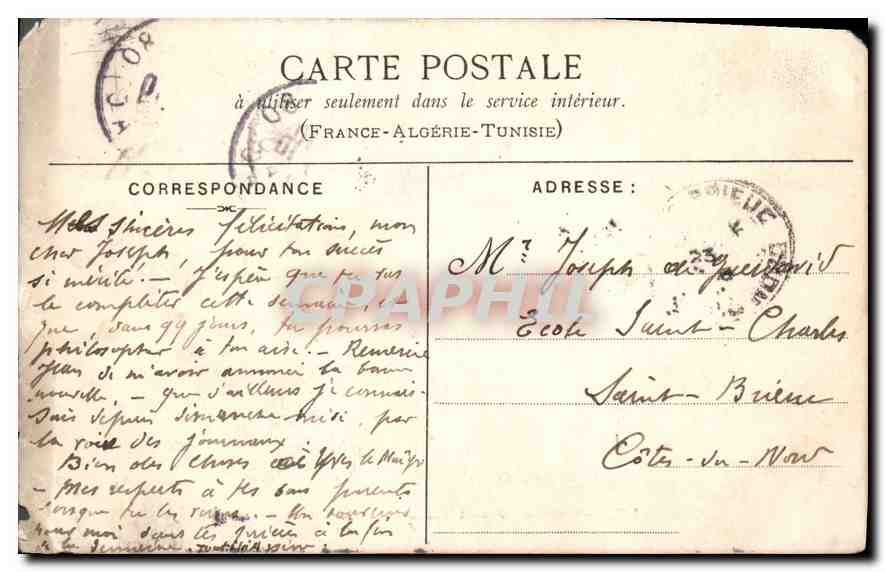 CPA Carmes Crypte ou sont conservees les traces de sang  — Rückseite