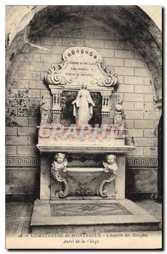 CPA Chartreuse de Montrieux Chapelle des Reliques Autel de la Vierge 