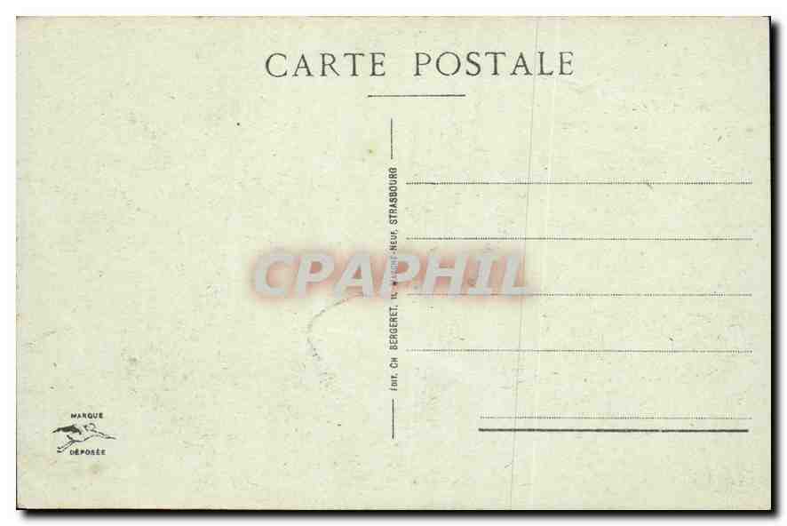 CPA Strasbourg Pont des Vosges Eglise Protestante et Cathedrale  — Rückseite