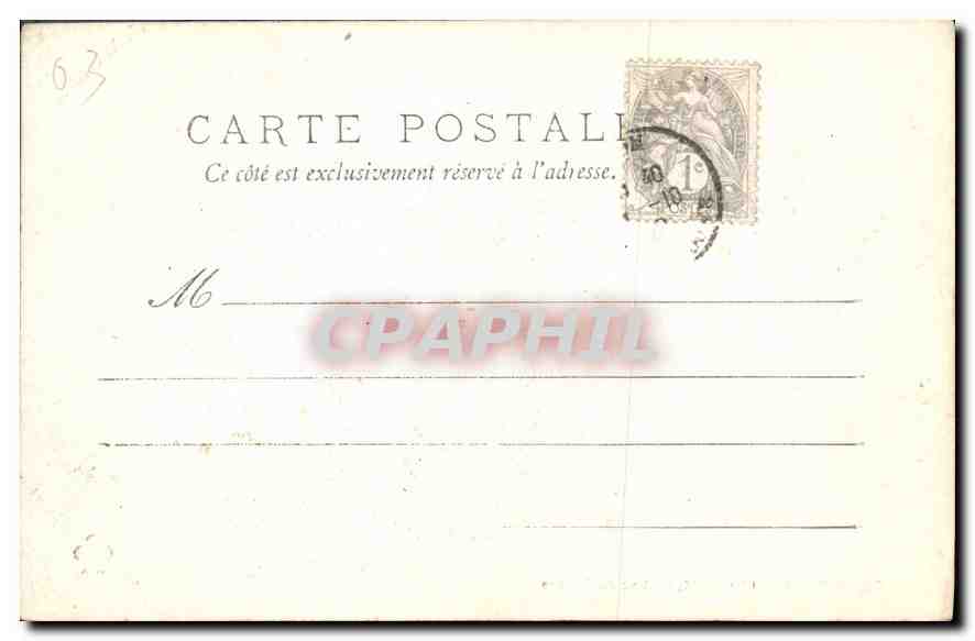 CPA Puy de Dome Riom Le Lac du Square  — Rückseite