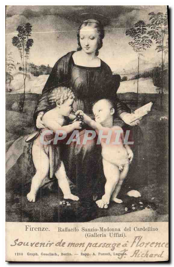 CPA Firenze Raffaelo Sanzio Madonna del Cardellino 