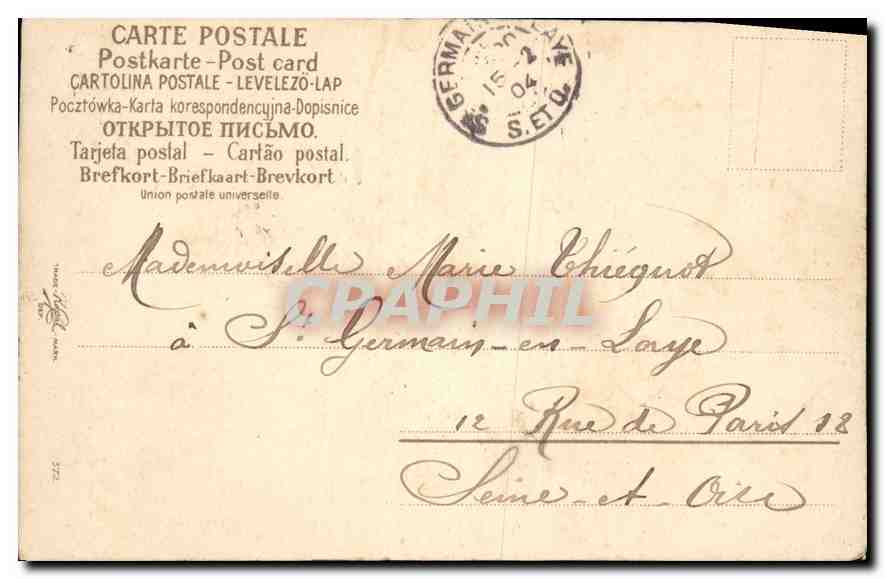 CPA Millet — Verso