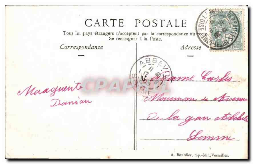 CPA Parc de Versailles Bassin de Latone  — Verso