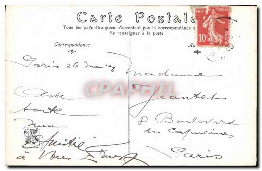 CPA Salon de 1908 Le Secret par Tony Tollet  — Rückseite