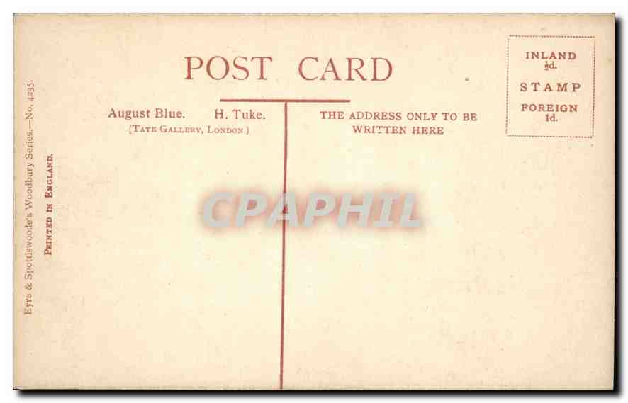CPA Tuke August Blue — Verso
