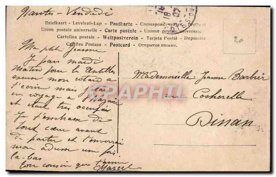 CPA Die Brandung Bateau Voilier — Verso