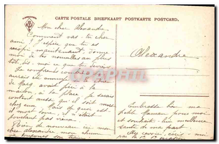 CPA Bateaux — Verso