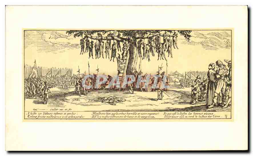 CPA Jacques Callot Les grandes miseres de la guerre la pendaison 