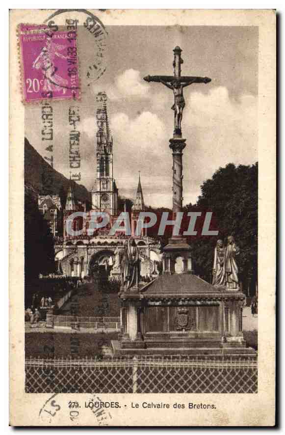 CPA Lourdes Le Calvaire des Bretons 