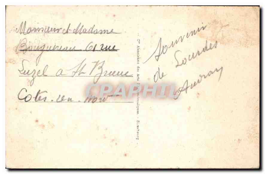 CPA Lourdes Le Calvaire des Bretons  — Verso