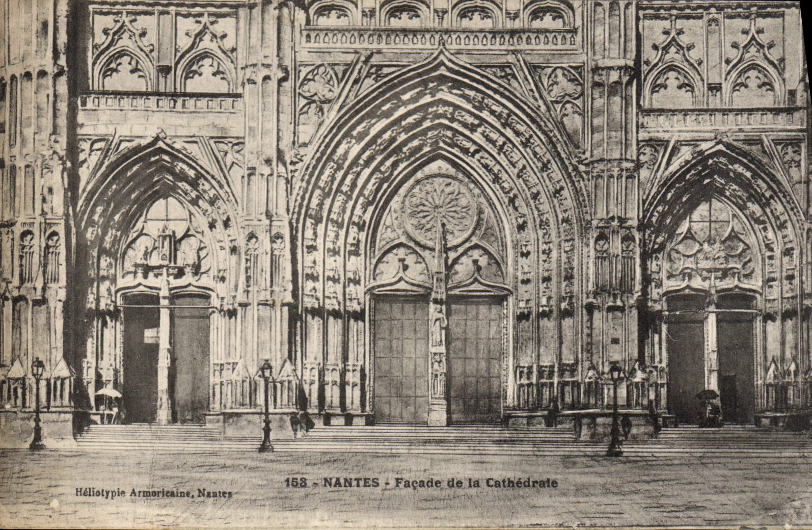 CPA Nantes Facade de la Cathedrale 